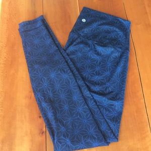 Lululemon high rise winder under pant blue